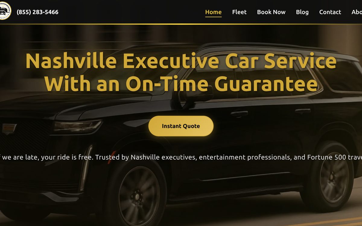 Executive Transportation of Nashville website